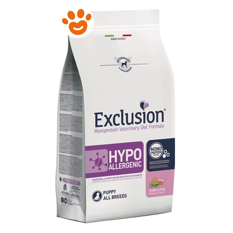 Exclusion Dog Hypoallergenic Puppy All Breeds Maiale e Piselli