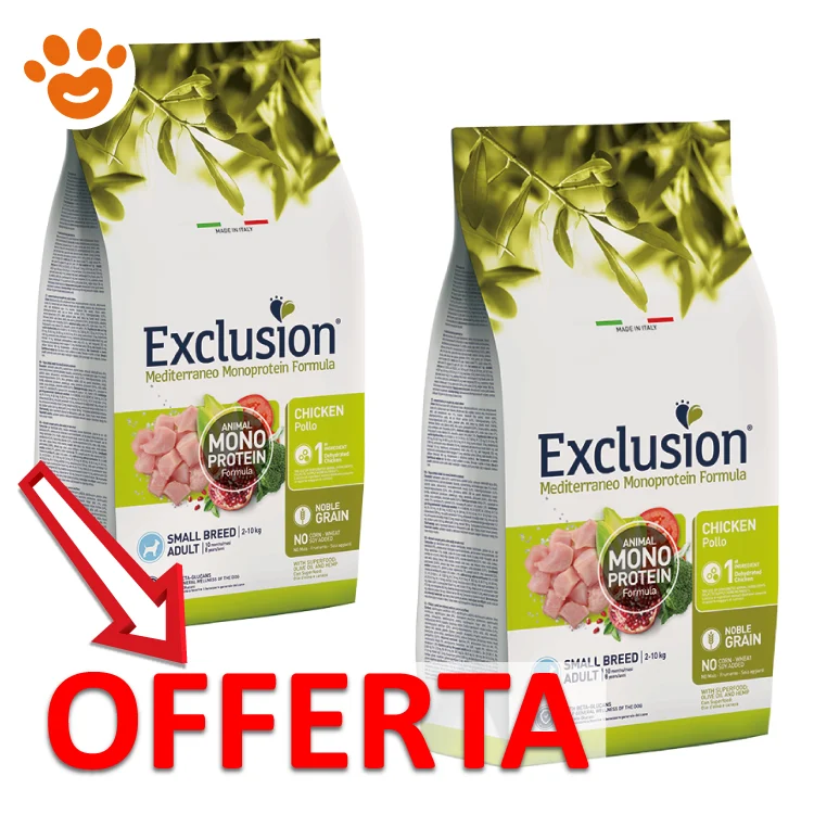 Exclusion Dog Mediterraneo Monoproteico Noble Grain Adult Small Breed Pollo - Image 2