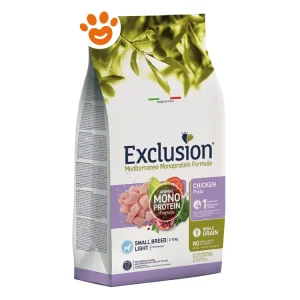 Exclusion Dog Mediterraneo Monoproteico Noble Grain Light Small Breed Pollo