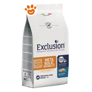 Exclusion Dog Metabolic & Mobility Adult Medium Large Breed Maiale e Fibre