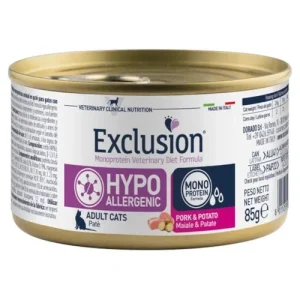 EXCLUSION Gatto Hypoallergenic Maiale e Patate 85gr