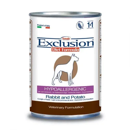 Exclusion Hypoallergenic Cane Scatoletta Gusto Coniglio E Patate 400Gr