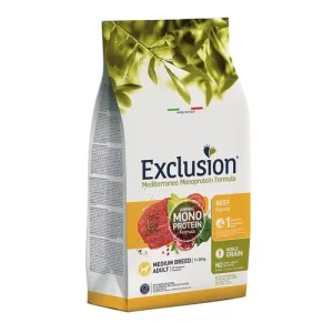Exclusion Mediterraneo Cibo Per Cani Adulti Gusto Manzo 3Kg
