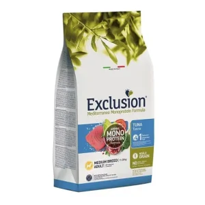 Exclusion Mediterraneo Cibo Per Cani Adulti Gusto Tonno 3Kg