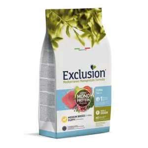 Exclusion Mediterraneo Cibo Per Cani Puppy Taglia Media Gusto Tonno 12Kg
