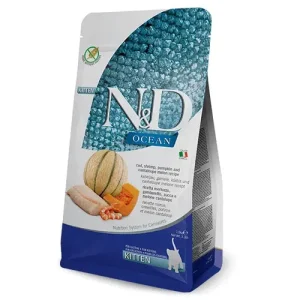 Farmina Cat N&amp;D Ocean Kitten Merluzzo, Gamberetto, Zucca e Melone
