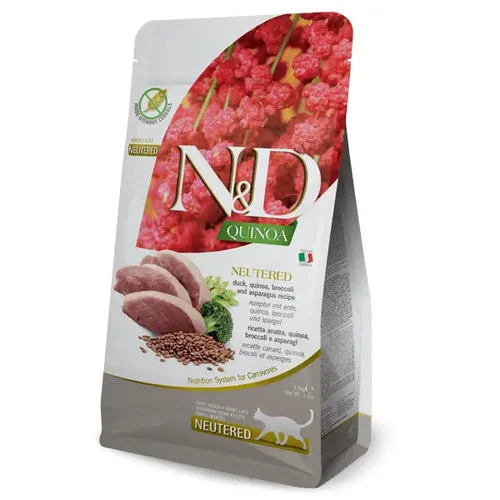 Farmina Cat N&D Quinoa Anatra, Asparagi e Broccoli Neutered
