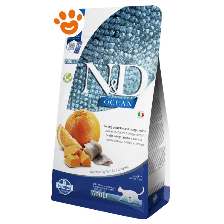 Farmina Cat N&D Ocean Adult Aringa, Zucca e Arancia - Image 2