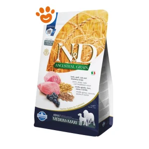 Farmina Dog N&D Ancestral Grain Adult Medium Maxi Agnello e Mirtillo