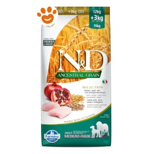 Farmina Dog N&D Ancestral Grain Selection Adult Medium Maxi Pollo e Melograno