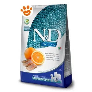 Farmina Dog N&D Ocean Adult Medium Maxi Aringa e Arancia