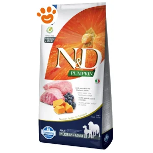 Farmina Dog N&D Pumpkin Adult Medium Maxi Agnello, Zucca e Mirtilli