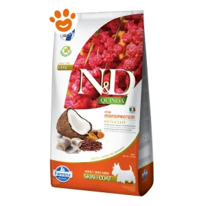 Farmina Dog N&D Quinoa Adult Mini Skin&Coat Aringa, Cocco e Curcuma