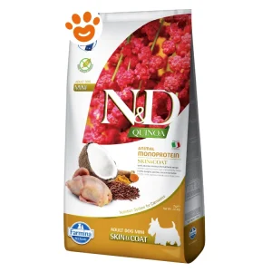 Farmina Dog N&D Quinoa Adult Mini Skin&Coat Quaglia, Cocco e Curcuma