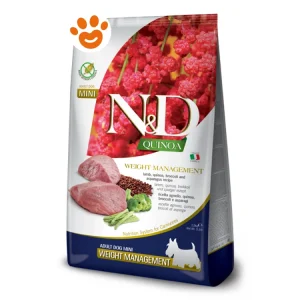 Farmina Dog N&D Quinoa Weight Management Adult Mini Agnello, Broccoli e Asparagi