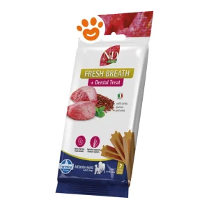 Farmina Dog Snack Dental Treat N&D Quinoa Fresh Breath Agnello Medium/Maxi