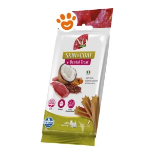 Farmina Dog Snack Dental Treat N&D Quinoa Skin&Coat Anatra Mini