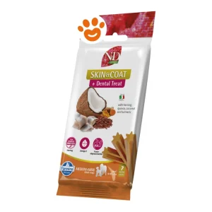Farmina Dog Snack Dental Treat N&D Quinoa Skin&Coat Aringa Medium/Maxi