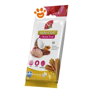 Farmina Dog Snack Dental Treat N&D Quinoa Skin&Coat Quaglia Medium/Maxi