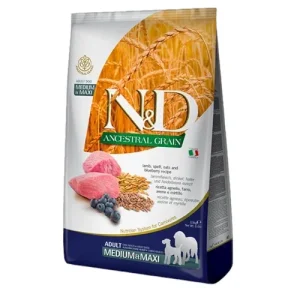 FARMINA N&amp;D Cane Ancestral Medium/Maxi Adult - Agnello, Farro, Avena e Mirtillo 2,5Kg