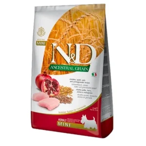 FARMINA N&amp;D Cane Ancestral Mini Adult - Pollo, Farro, Avena e Melograno 7Kg