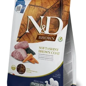 Farmina N&amp;D cane Brown Agnello Spirulina E Carote Adult Medium/Maxi 2kg
