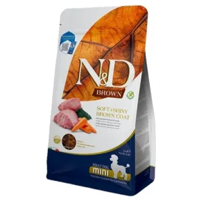 FARMINA N&amp;D Cane Brown GF Mini Adult - Agnello, Spirulina e Carote 2Kg
