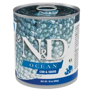 FARMINA N&amp;D Cane Ocean Adult - Merluzzo e Calamaro 6x285gr
