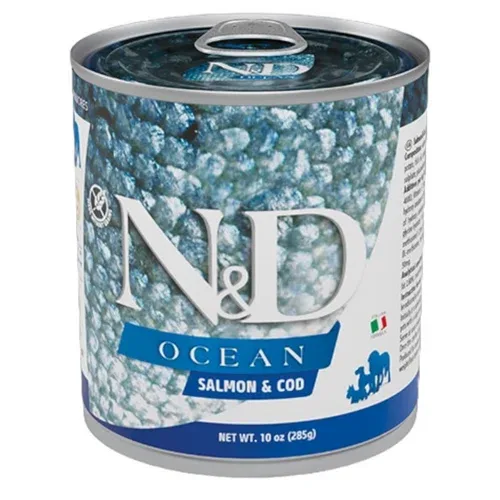 FARMINA N&D Cane Ocean Adult - Salmone e Merluzzo 6x285gr