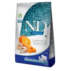 FARMINA N&amp;D Cane Ocean GF Medium/Maxi Adult - Merluzzo, Zucca e Arancia 12Kg