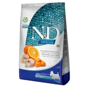 FARMINA N&amp;D Cane Ocean GF Mini Adult - Merluzzo, Zucca e Arancia 2,5Kg