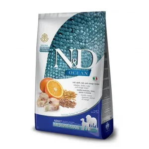 Farmina N&amp;D cane Ocean Merluzzo, Farro, Avena E Arancia Adult Mini