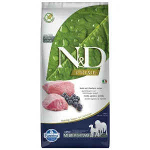 Farmina N&amp;D cane Prime Agnello E Mirtillo Adult Medium/Maxi 12kg