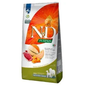 FARMINA N&amp;D Cane Pumpkin GF Medium/Maxi Adult - Anatra, Zucca e Melone 12Kg