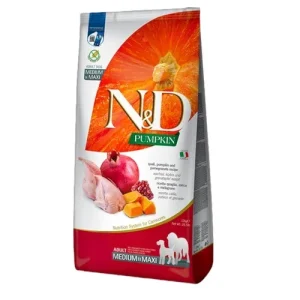 FARMINA N&amp;D Cane Pumpkin GF Medium/Maxi Adult - Quaglia, Zucca e Melograno 12Kg