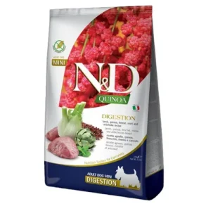 FARMINA N&amp;D Cane Quinoa Digestion GF Mini Adult - Agnello, Quinoa, Finocchio, Menta e Carciofo 800gr