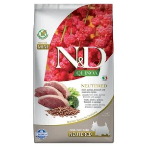 Farmina N&amp;D cane Quinoa Neutered Anatra, Broccoli E Asparagi Adult Mini