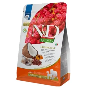 FARMINA N&amp;D Cane Quinoa Skin&amp;Coat GF Medium/Maxi Adult - Aringa, Quinoa, Cocco e Curcuma 2,5Kg