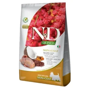 FARMINA N&amp;D Cane Quinoa Skin&amp;Coat GF Mini Adult - Quaglia, Quinoa, Cocco e Curcuma 7Kg
