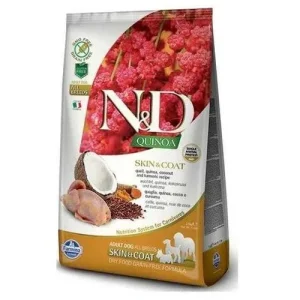 Farmina N&amp;D cane Quinoa Skin&amp;Coat Quaglia,Cocco E Curcuma Adult Mini