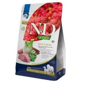 FARMINA N&amp;D Cane Quinoa Weight Management GF Medium/Maxi Adult - Agnello, Quinoa, Broccoli e Asparagi 2,5Kg