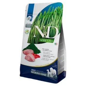 FARMINA N&amp;D Cane Spirulina GF Medium/Maxi Adult - Agnello, Spirulina e Bacche di Goji 7Kg