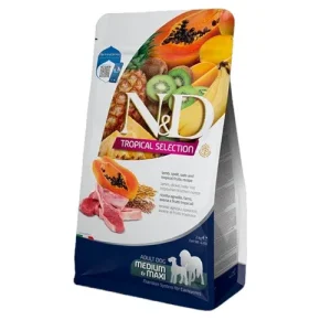 FARMINA N&amp;D Cane Tropical Medium/Maxi Adult - Agnello, Farro, Avena e Frutti Tropicali 2Kg
