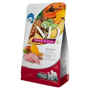 FARMINA N&amp;D Cane Tropical Medium/Maxi Adult - Pollo, Farro, Avena e Frutti Tropicali 10Kg