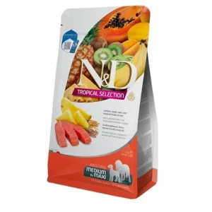 FARMINA N&amp;D Cane Tropical Medium/Maxi Adult - Salmone, Farro, Avena e Frutti Tropicali 2Kg