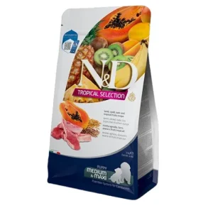 FARMINA N&amp;D Cane Tropical Medium/Maxi Puppy - Agnello, Farro, Avena e Frutti Tropicali 10Kg