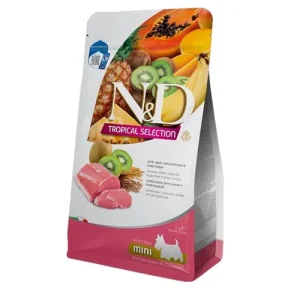 FARMINA N&amp;D Cane Tropical Mini Adult - Maiale, Farro, Avena e Frutti Tropicali 1,5Kg