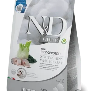 Farmina N&amp;D cane White Spigola Spirulina E Finocchio Puppy Medium/Maxi 2kg