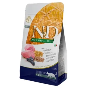 FARMINA N&amp;D Gatto Ancestral Adult - Agnello, Farro, Avena e Mirtillo 1,5Kg