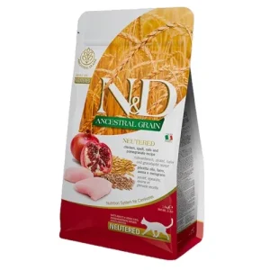 FARMINA N&amp;D Gatto Ancestral Neutered - Pollo, Farro, Avena e Melograno 300gr